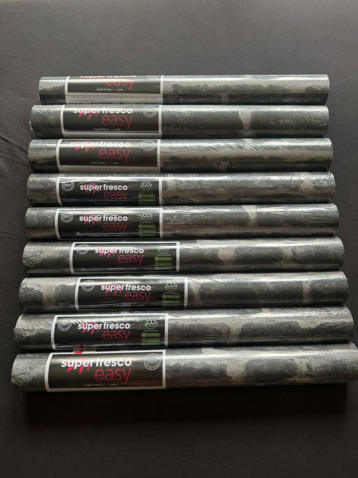9 Nieuwe rollen Superfresco Easy behang!!!, Ophalen of Verzenden, Grijs