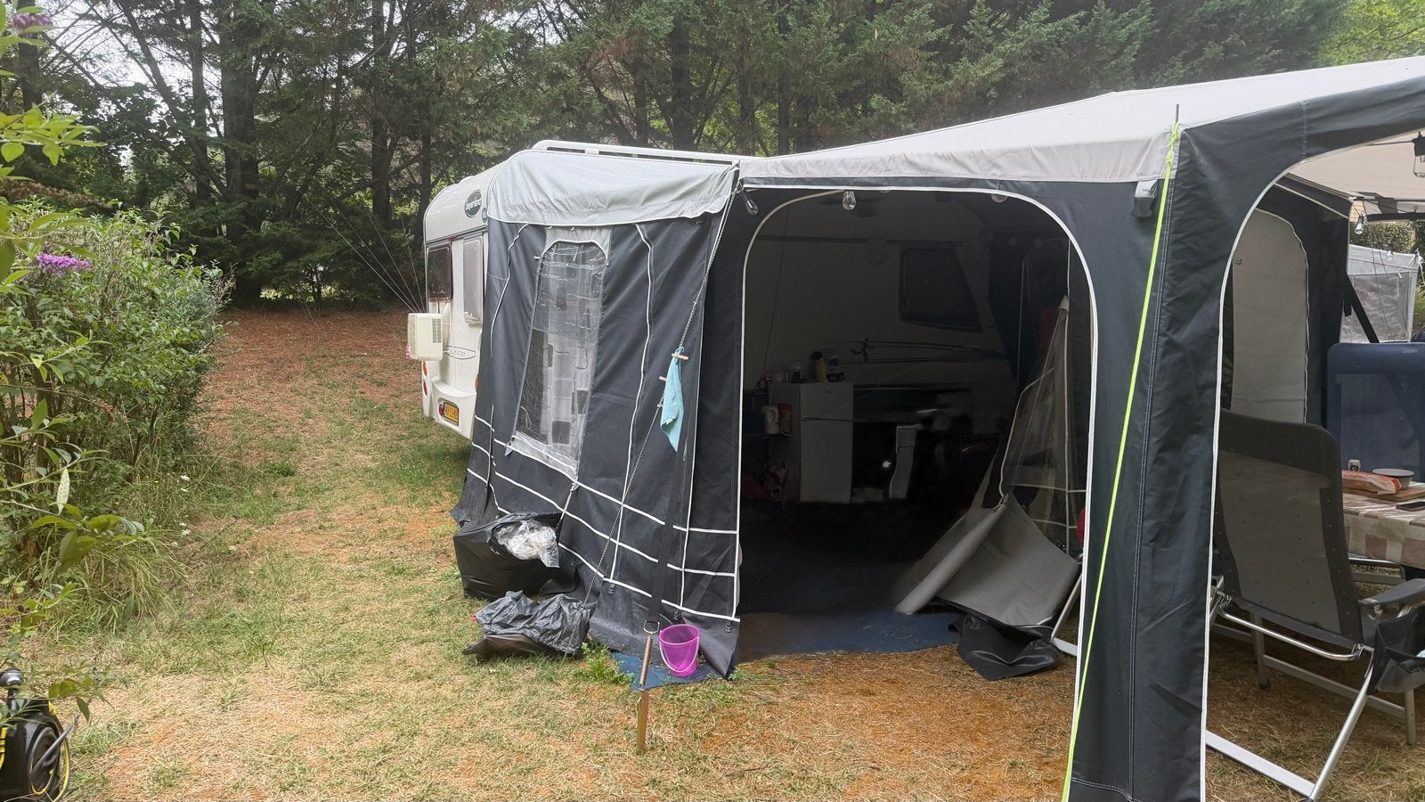 Obelink Costa Brava 300 voortent met luifel en uitbouw, Ophalen, Zo goed als nieuw