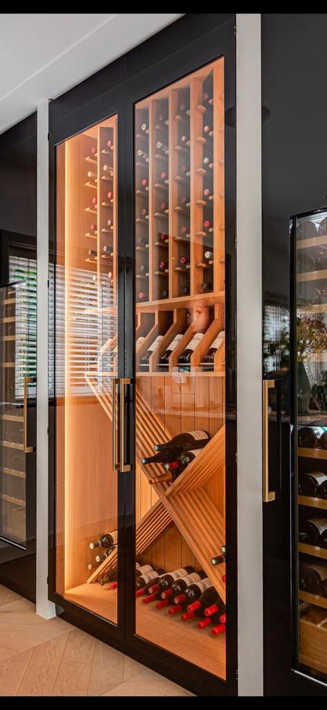 Wijnkast lodder keuken, Huis en Inrichting, Woonaccessoires | Wijnrekken, Nieuw, 75 cm of meer, Hout, 25 flessen of meer, Ophalen