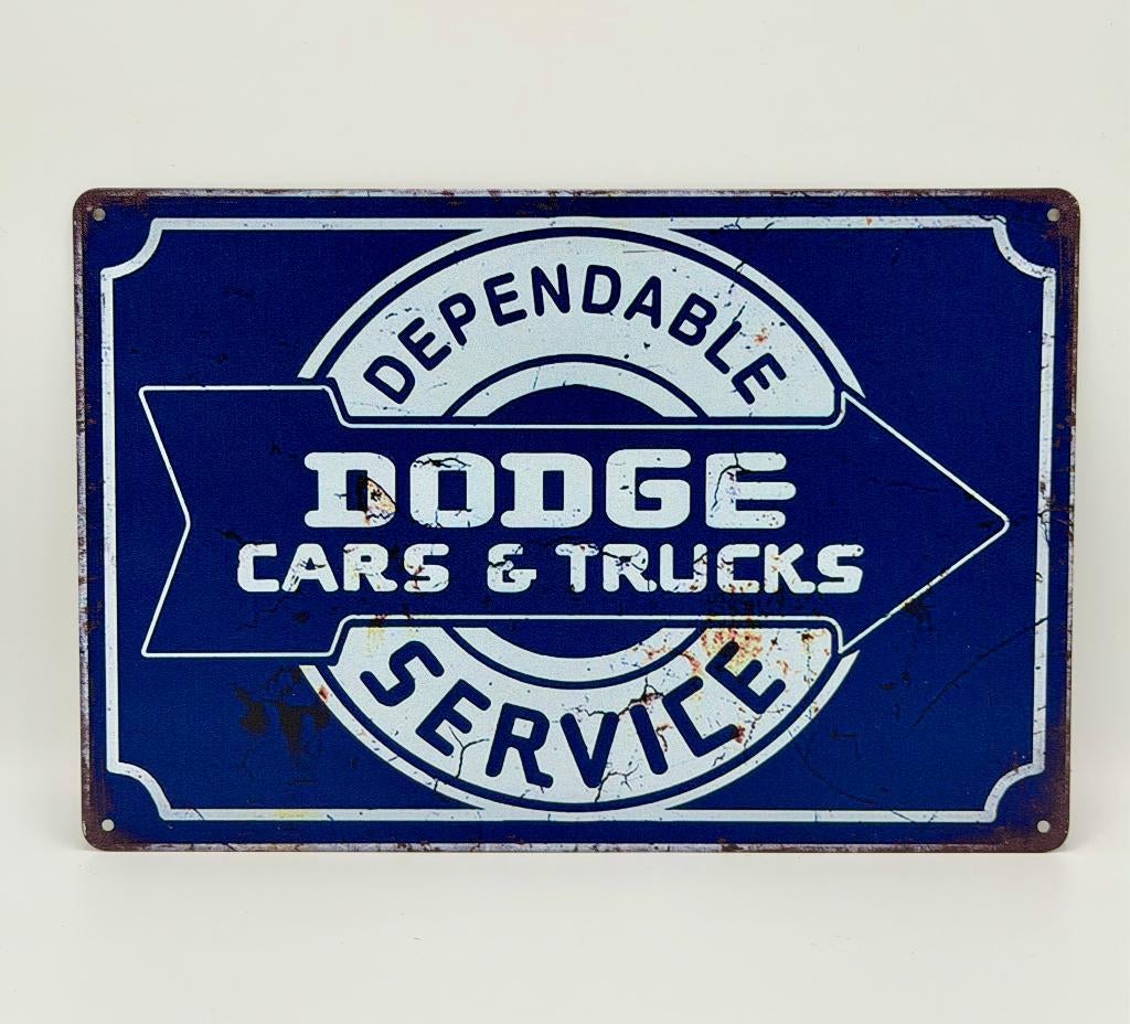 Dodge cars and trucks service bord w200 pickup W100, Verzenden, Nieuw, Reclamebord