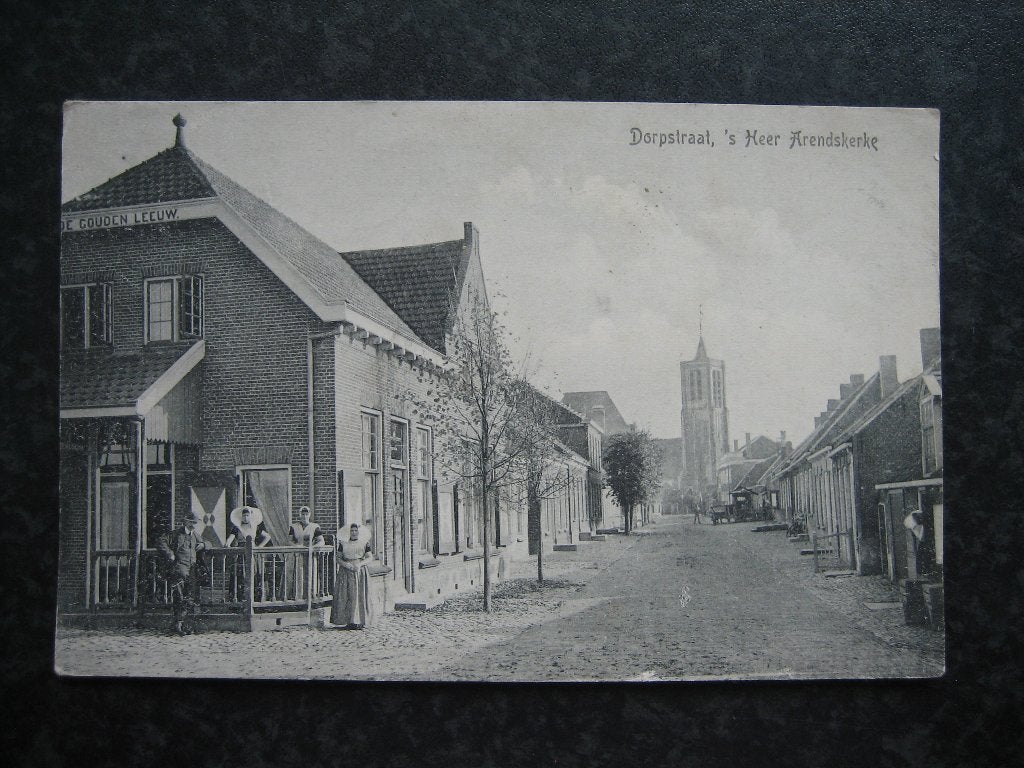 's - HEER ARENDSKERKE Dorpsstraat Militair gelopen 1916, Verzamelen, Ophalen of Verzenden, Voor 1920, Zeeland