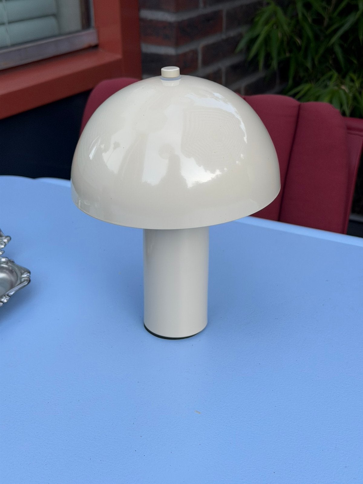 Beige portable tafellamp nieuw doos kwantum lamp paddenstoel, Ophalen of Verzenden, Nieuw