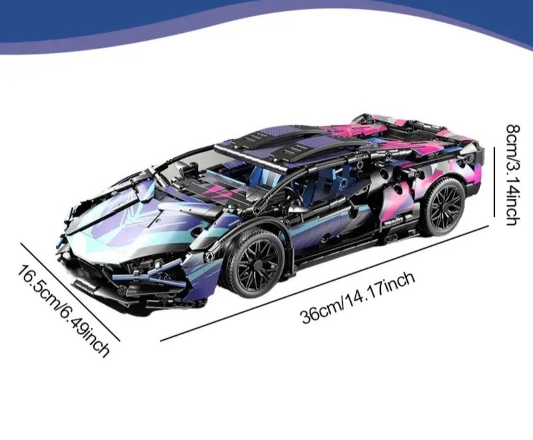 Modelbouw lamborghini schaal 1:14. Bestaat uit 1280 stuks., Ophalen of Verzenden, Zo goed als nieuw, Auto