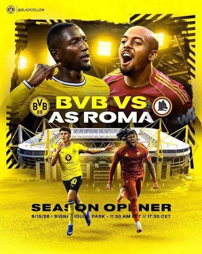 BVB-AS ROMA block 13  GELBE WAND bieden is voor 4 tickets, Vanaf 18 jaar, Ophalen, Nieuw in verpakking