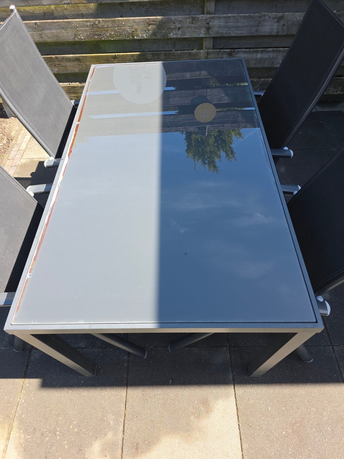 Tuintafel, Tuin en Terras, Ophalen, Gebruikt, Rechthoekig, Aluminium