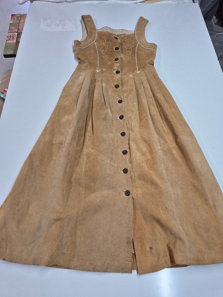 Dirndl leder Oktoberfeest Trachten origineel 38/40, Maat 38/40 (M), Ophalen of Verzenden, Overige thema's, Gedragen