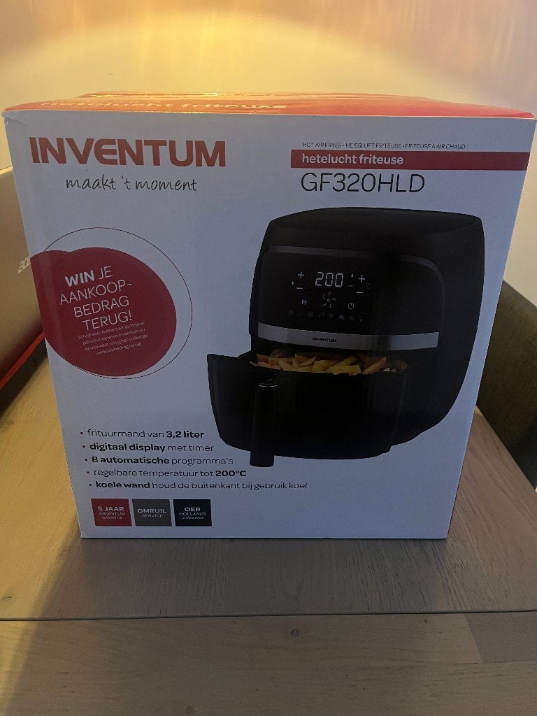 Inventum Airfryer GF320HLD (Nieuw in doos!!), Ophalen, Nieuw, Airfryer, 750 t/m 999 gram