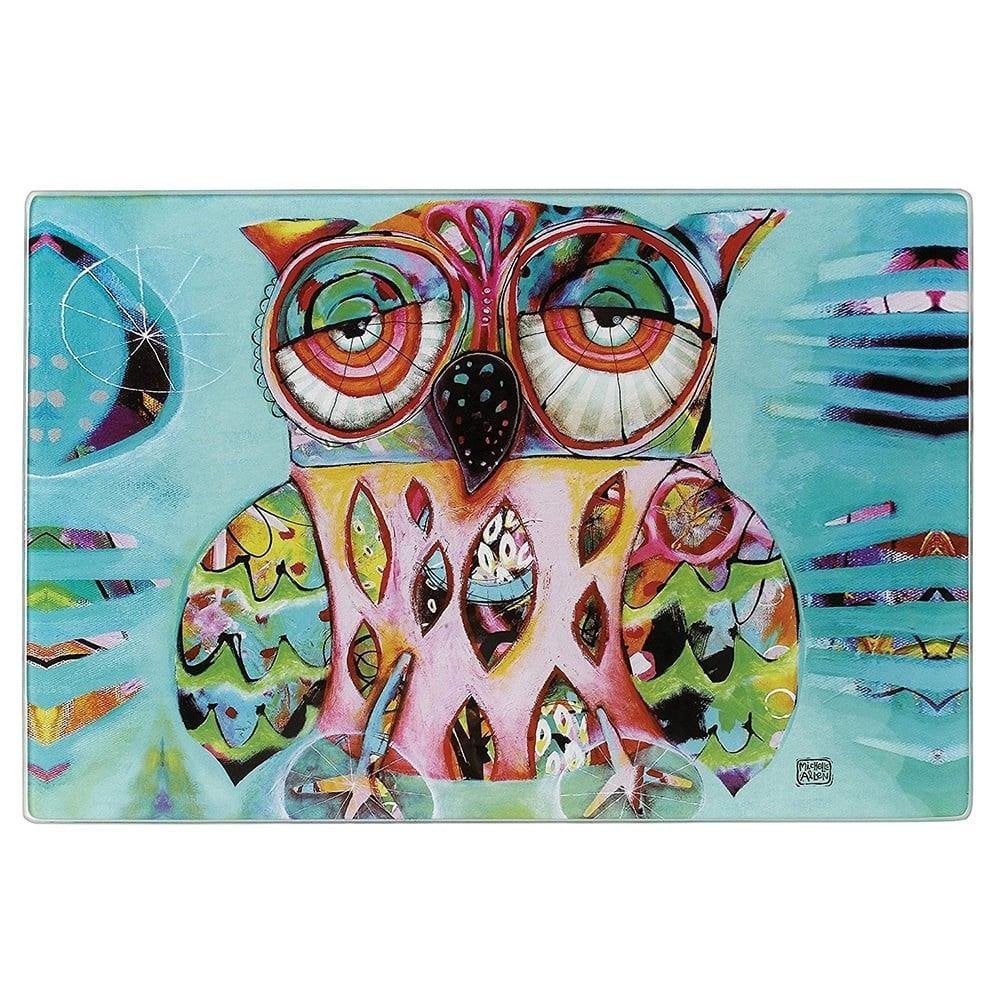 1 uil uilen snijplank broodplank onderzetter hotpad 30 / 20, Ophalen, Gebruikt, Vogel, Beeldje of Figuurtje