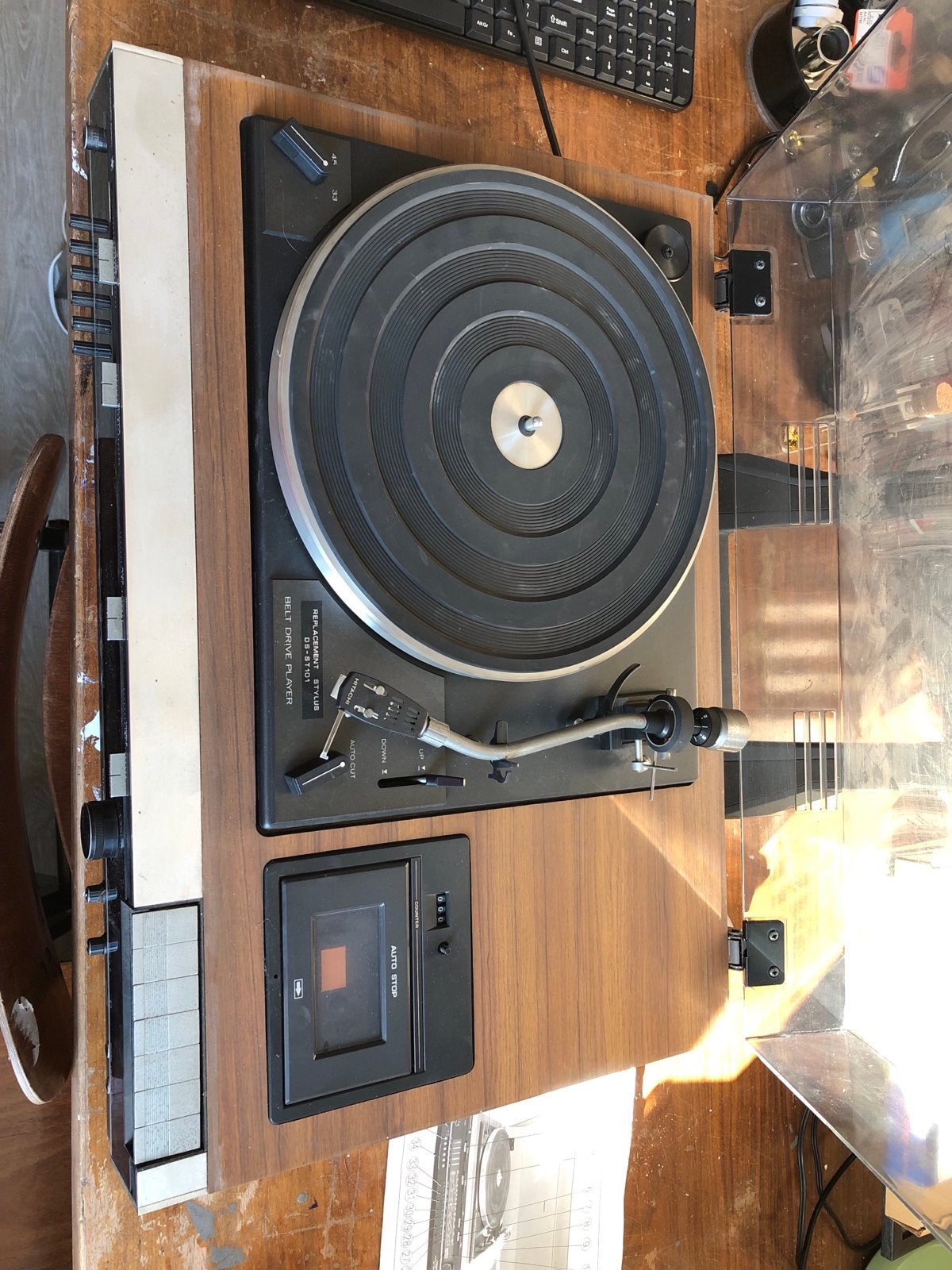 Hitachi SDT-2680R Platenspeler/Tuner Combo - Opknapper, Audio, Tv en Foto, Ophalen of Verzenden, Niet werkend, Platenspeler, Overige merken