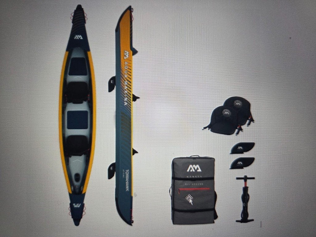 2 Persoons -  Kajak - ( Aqua Marina Tomahawk AIR-K 440), Opblaasbaar, Kajak, Twee personen, Ophalen of Verzenden