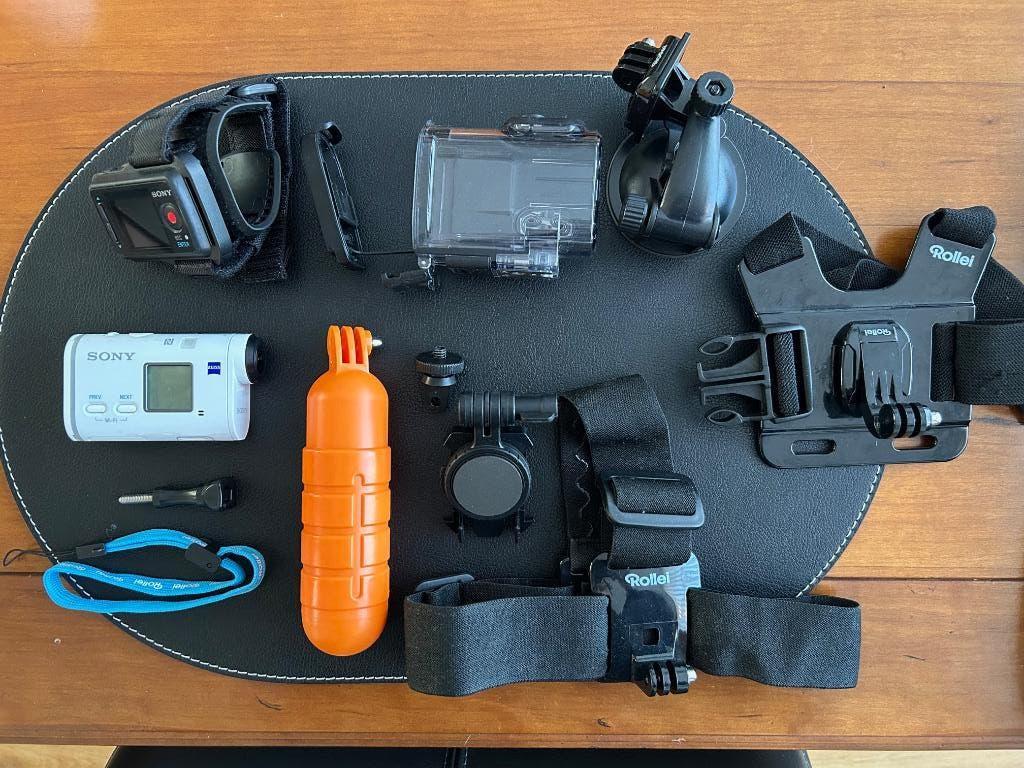 Sony FDR-X1000V 4K | Live-View Remote | Rollei Accessoireset, Audio, Tv en Foto, Actiecamera's, Ophalen, Gebruikt, Sony