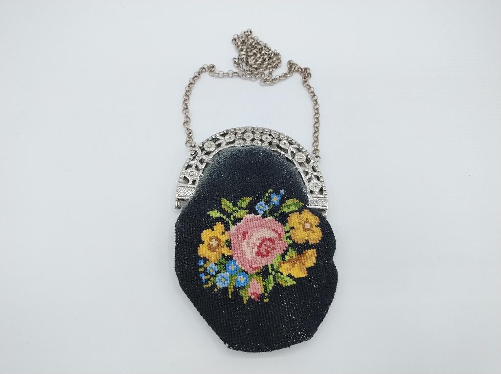 Zilveren beursbeugel met jasseronketting, 1855, Antiek en Kunst, Verzenden, Zilver
