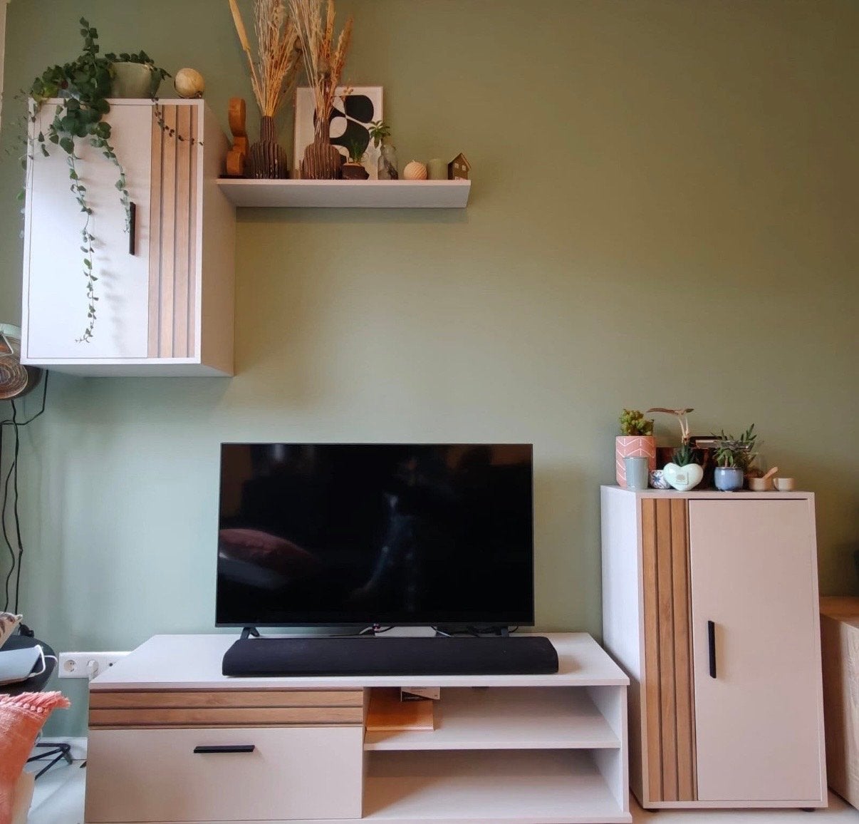 Bellini Wandmeubel - Beige, Huis en Inrichting, Ophalen, 150 tot 200 cm, Zo goed als nieuw, Minder dan 100 cm