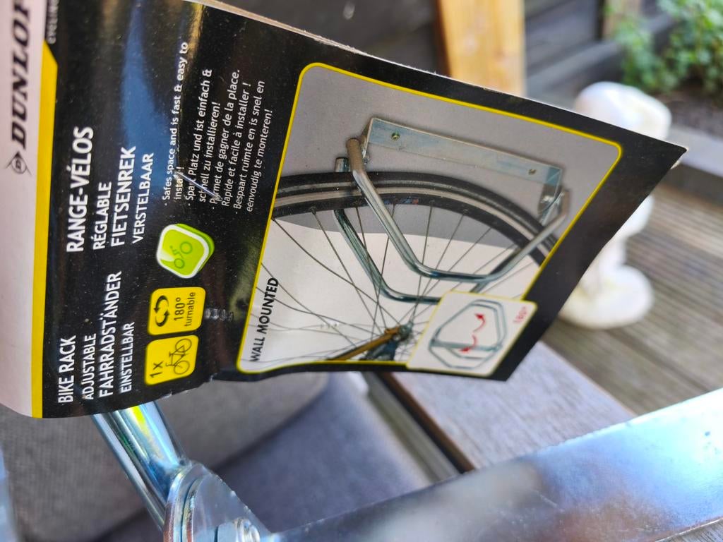 Dunlop Verstelbaar Fietsenrek - Muurbevestiging, Fietsen en Brommers, Fietsaccessoires | Fietsenrekken, Ophalen of Verzenden, Nieuw