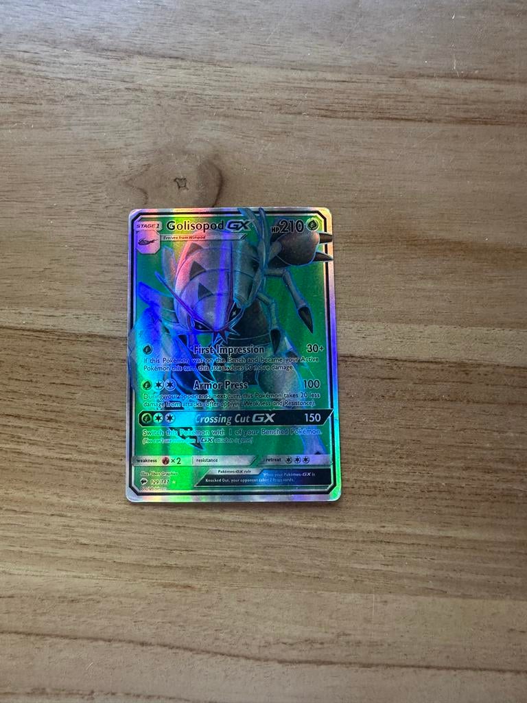 Golisopod GX Full Art Pokémon Kaart - Zo goed als nieuw, Ophalen of Verzenden, Zo goed als nieuw, Losse kaart, Foil