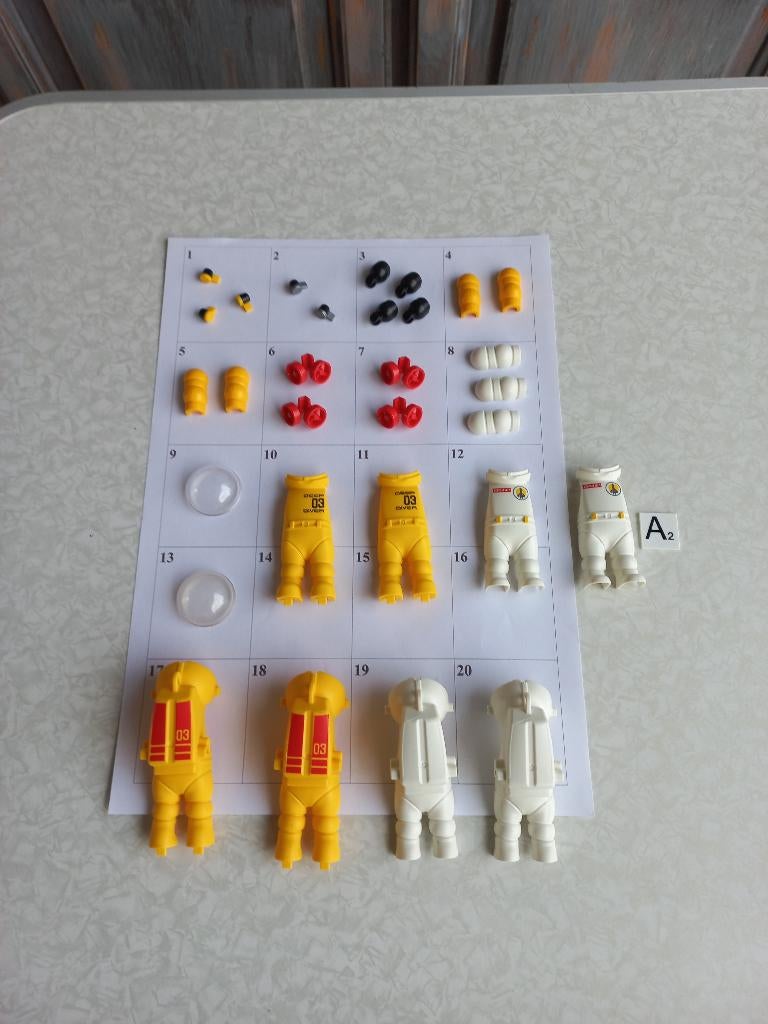 Playmobil Losse Onderdelen 4479, 4910, 5460 - Duiker, Space, Ophalen of Verzenden, Gebruikt, Los playmobil