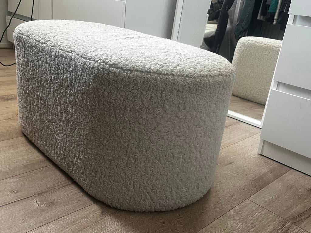 Poef, Huis en Inrichting, Banken | Voetenbanken en Poefen, Ophalen, Japandi, Gebruikt, 50 tot 75 cm
