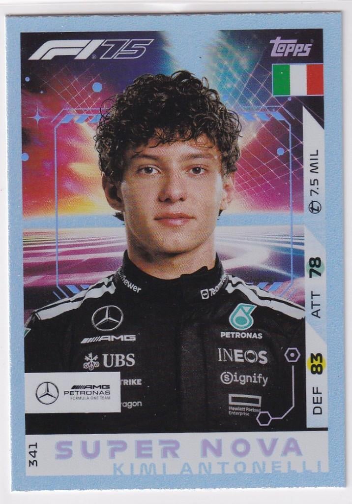 Kimi Antonelli Super Nova Parallel #341, Verzenden, Nieuw, Formule 1