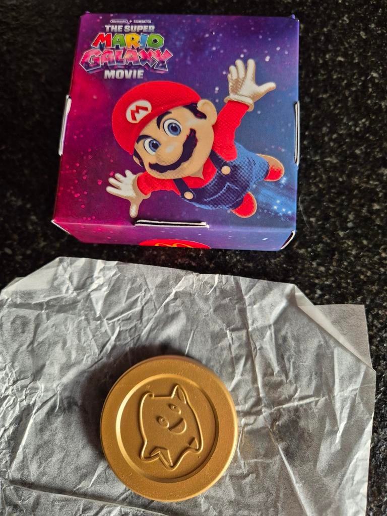 Ruilen: Super Mario Galaxy Movie McDonald's Munt, Ophalen, Nieuw, Jongen of Meisje