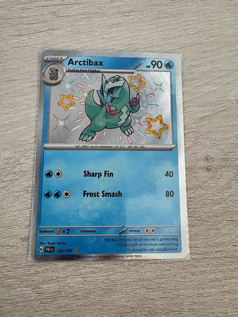 Arctibax (Holo) 129/091 Paldean Fates - Pokémon Kaart, Ophalen of Verzenden, Nieuw, Losse kaart, Foil