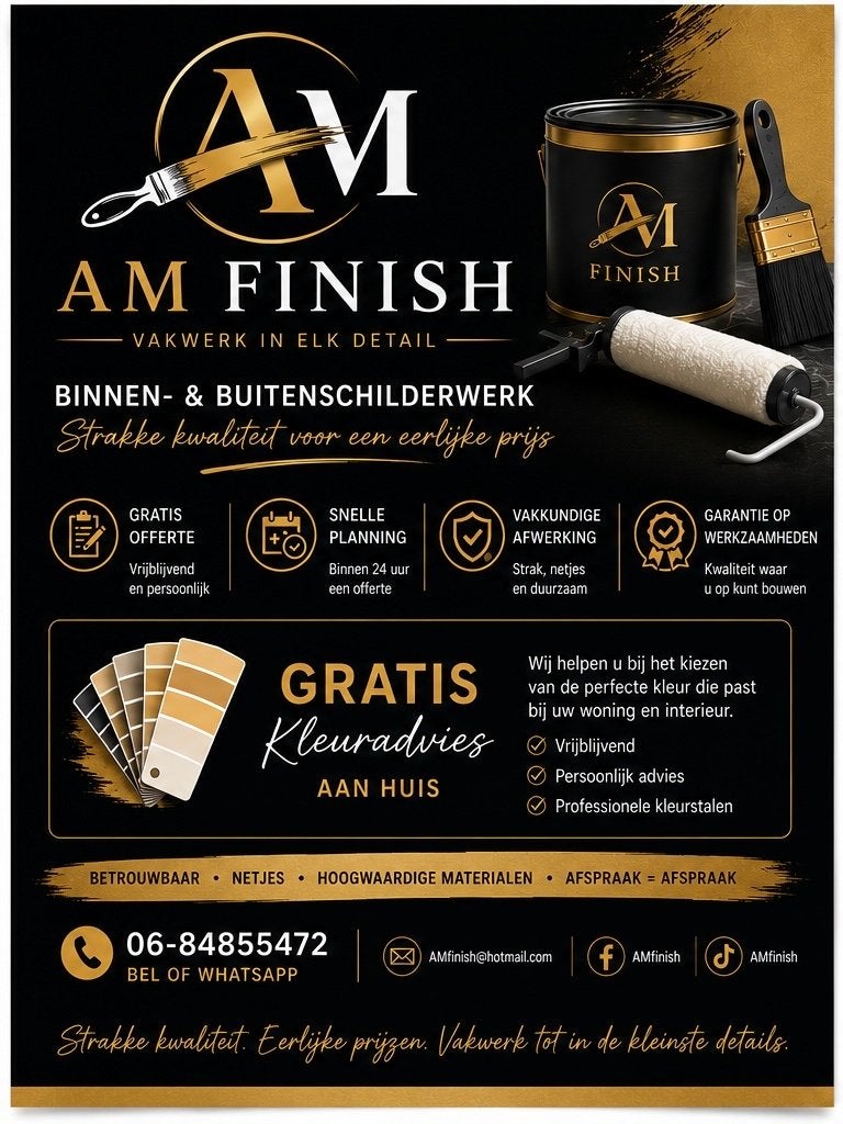 Schilder & Afwerking - AM Finish, Ophalen