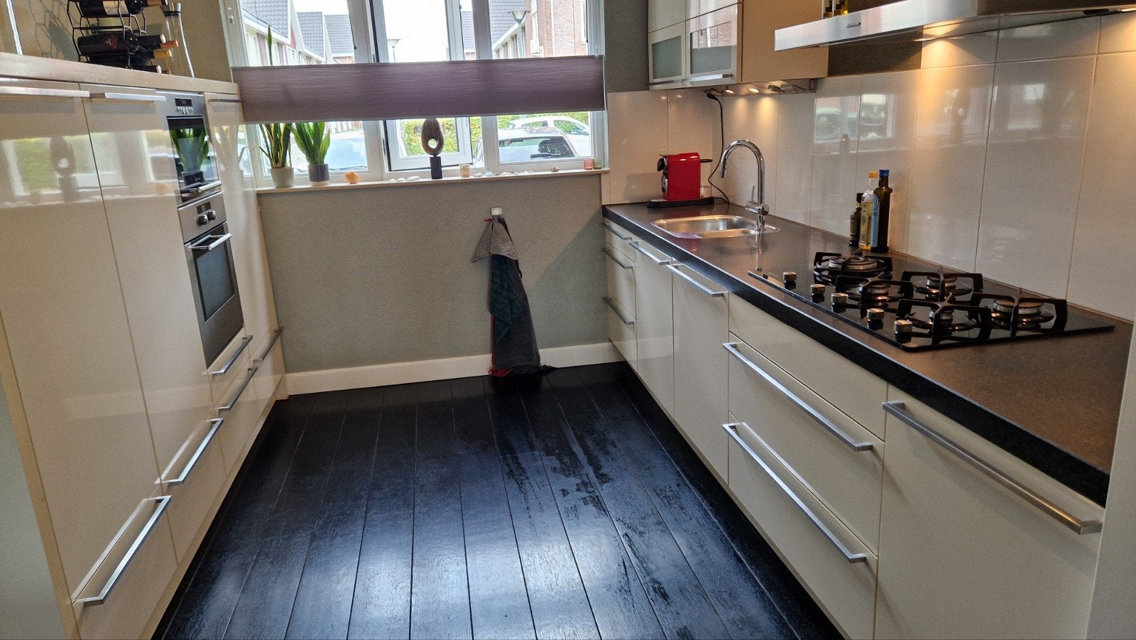 Complete keuken, parallel-opstelling, Ophalen, Gebruikt, Graniet of Steen, Dubbelwandige keuken