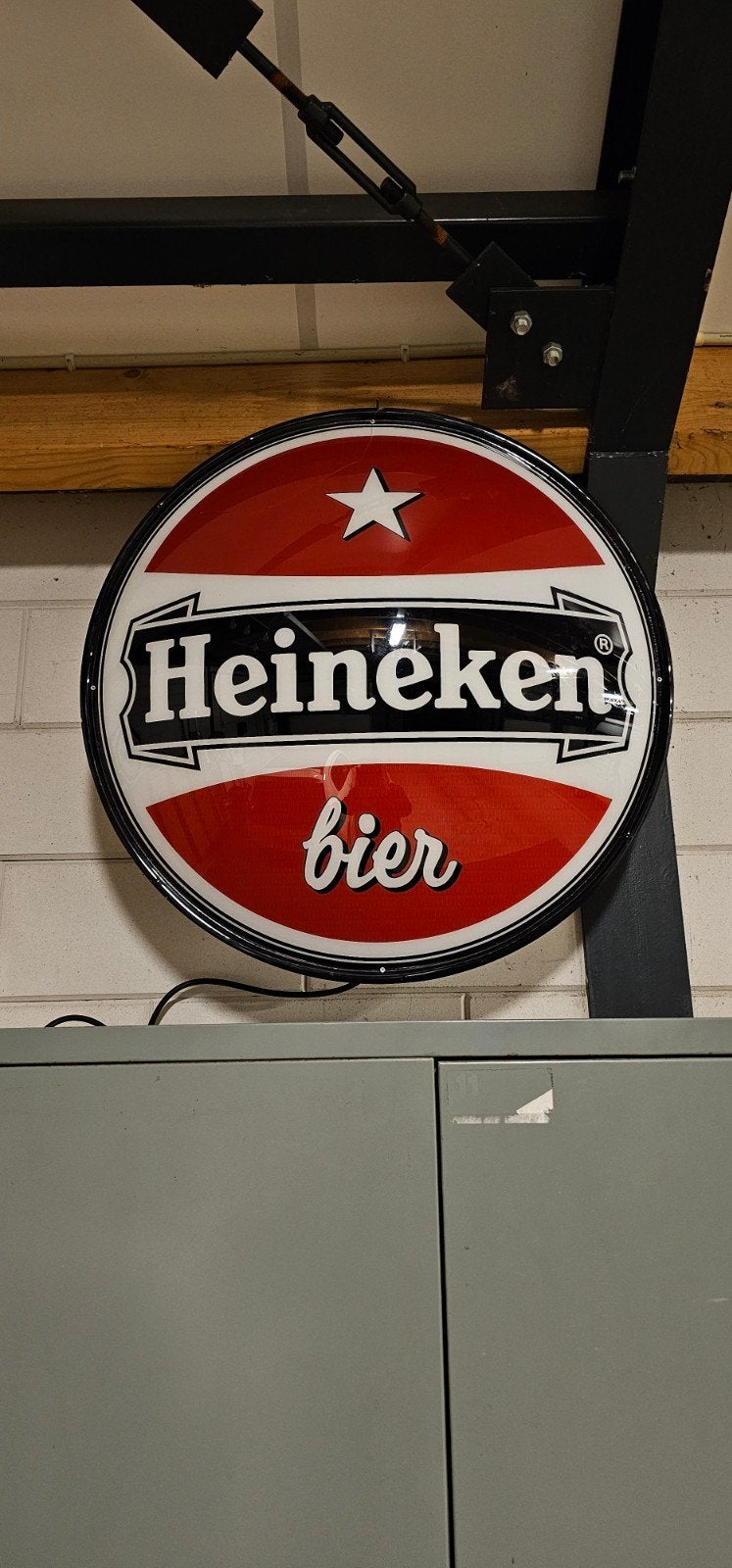 Heineken lichtbak 80cm mancave, Verzamelen, Merken en Reclamevoorwerpen, Ophalen, Gebruikt, Lichtbak of (neon) lamp
