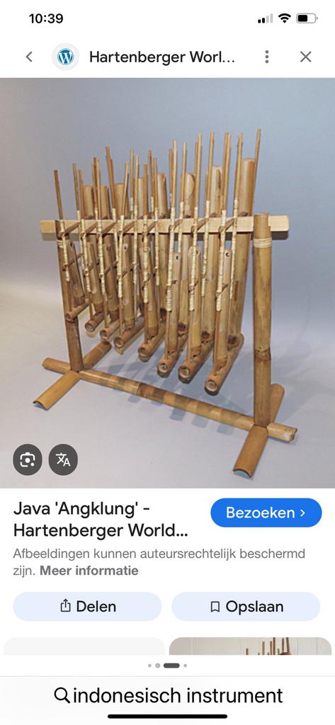 Complete angklung, Muziek en Instrumenten, Ophalen, Zo goed als nieuw