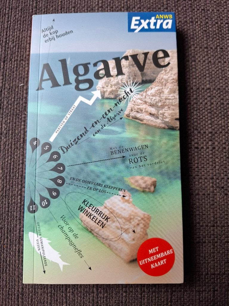 ANWB reisgids Algarve + plattegrond, Gelezen, Europa, Ophalen of Verzenden, Reisgids of -boek