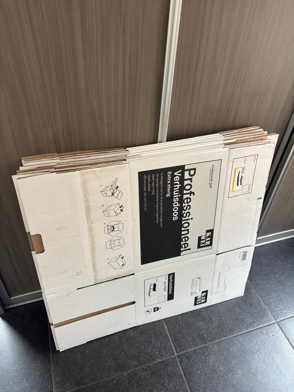 Diverse verhuisdozen 32 st. - Professioneel, Praxis, IKEA, Doe-het-zelf en Verbouw, Kratten en Dozen, Ophalen, 100 cm of meer