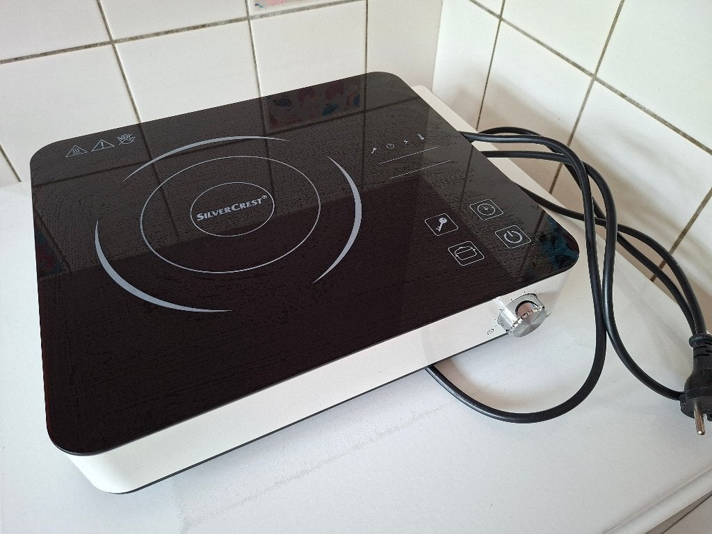 Silvercrest Inductie kookplaat, enkele pit, Witgoed en Apparatuur, Kookplaten, Ophalen, 3 kookzones of minder, Zo goed als nieuw