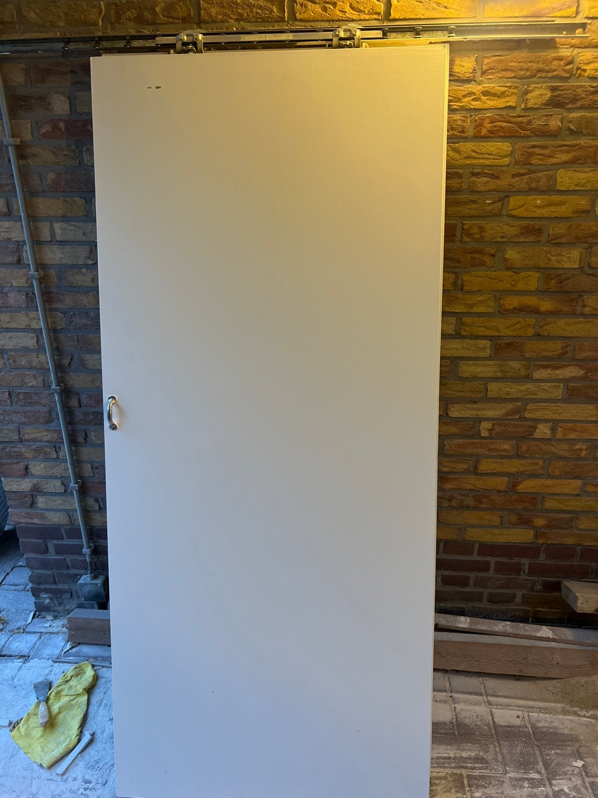 2 Schuifdeuren inclusief rails - 190 x 83 cm, Ophalen, Gebruikt, 80 tot 100 cm, Binnendeur