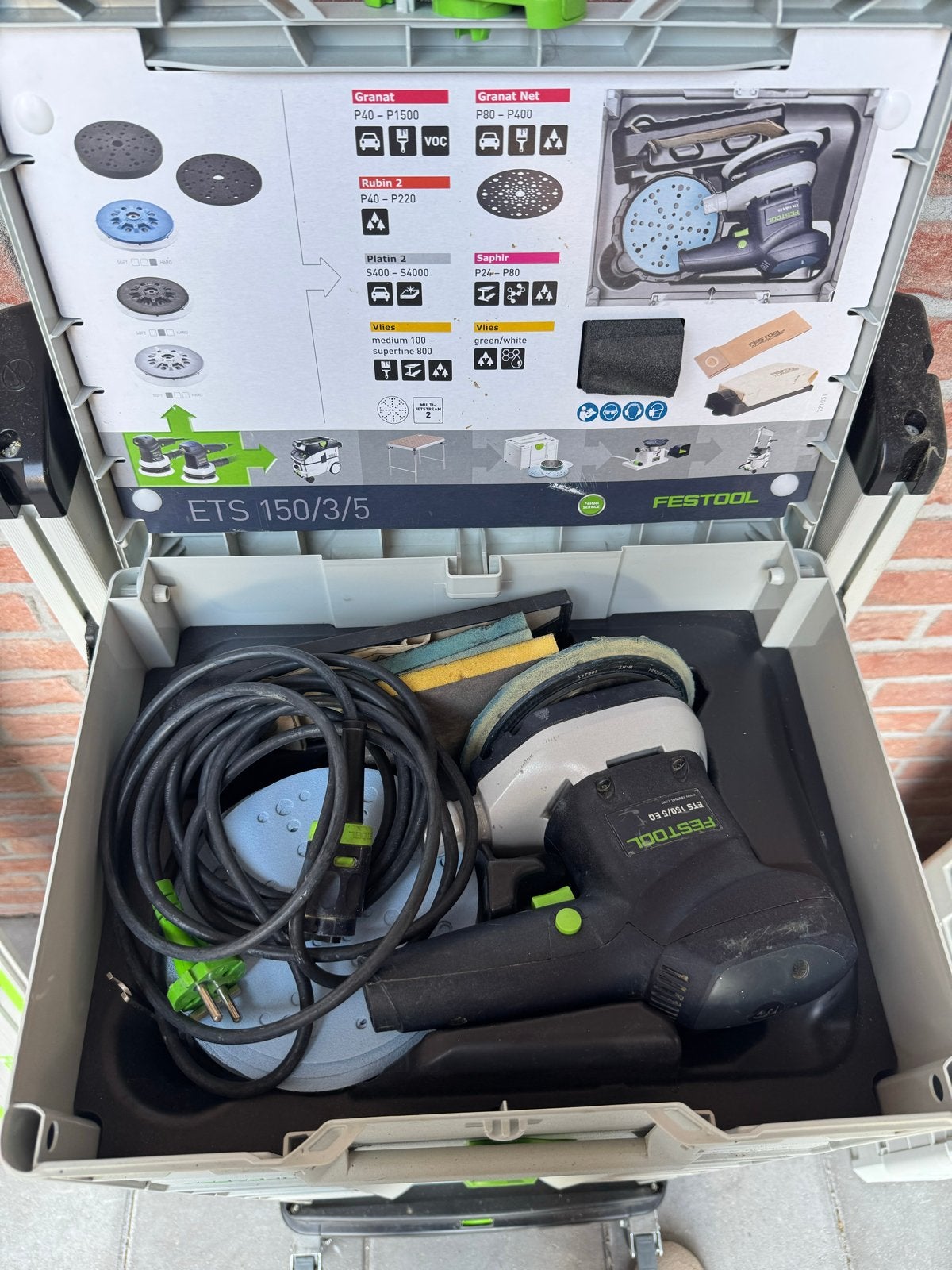 Festool Rotex ETS 150/5 EQ Excentrische Schuurmachine, Ophalen, Gebruikt, Minder dan 600 watt, Excentrische schuurmachine