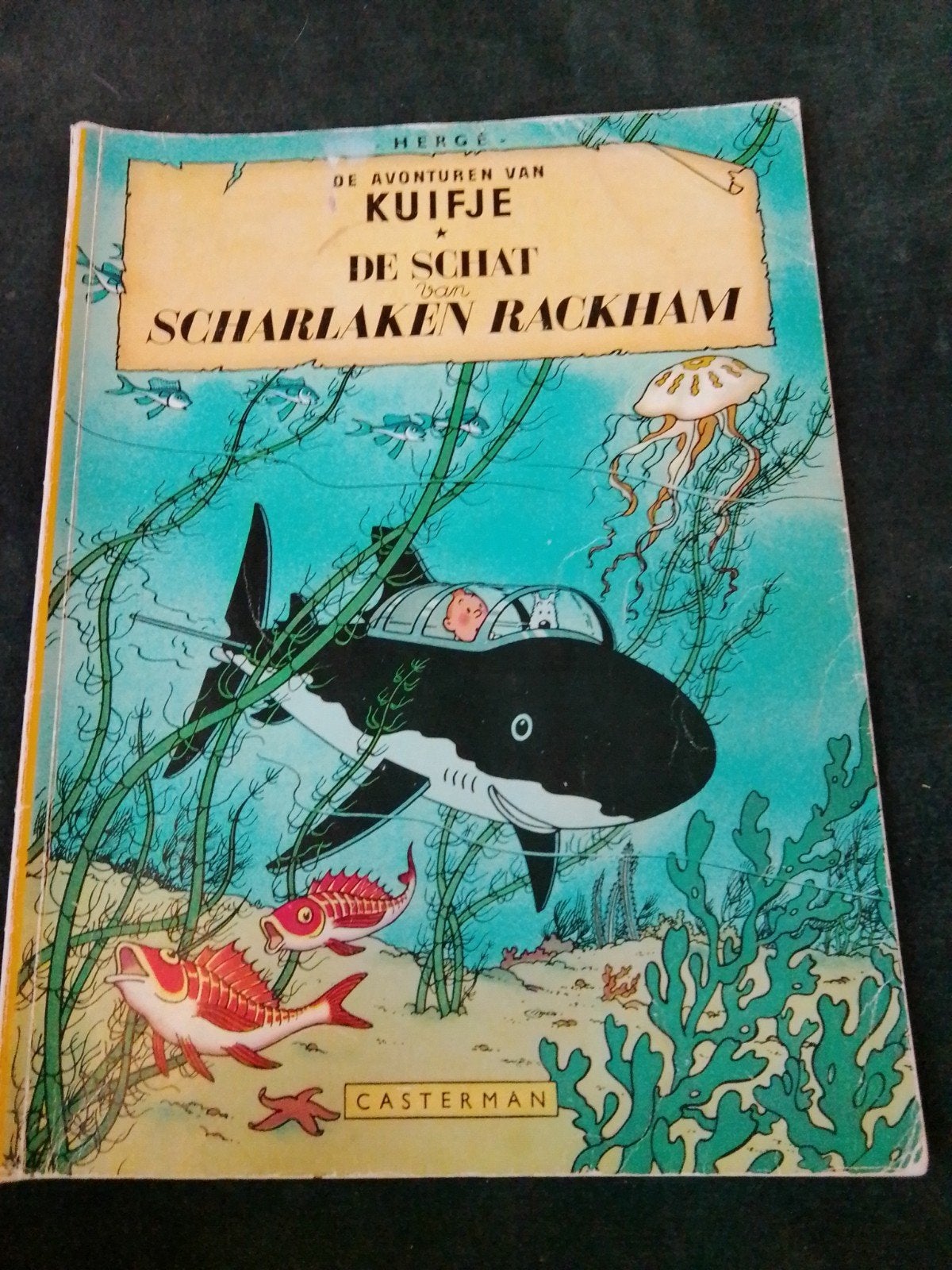 de schat van de scharlaken rackham 1947, Ophalen of Verzenden, Gelezen, Hergé