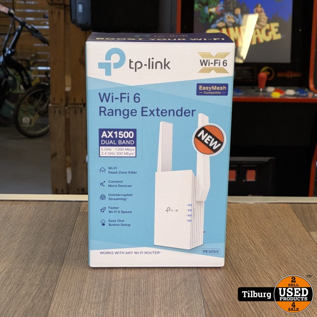 TP-Link RE505X WiFi Repeater Range Extender  AX1500 Nieuw, TP-Link, Gebruikt, Support@tplink.com, TP-Link Corporation Limited
Room 901, 9/F, New East Ocean Centre
9 Science Museum Road, Tsim Sha Tsui
Kowloon, Hong Kong