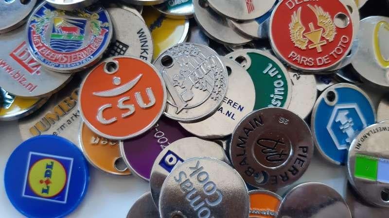 250 gram winkelwagenmuntjes, Ophalen of Verzenden, Overige materialen