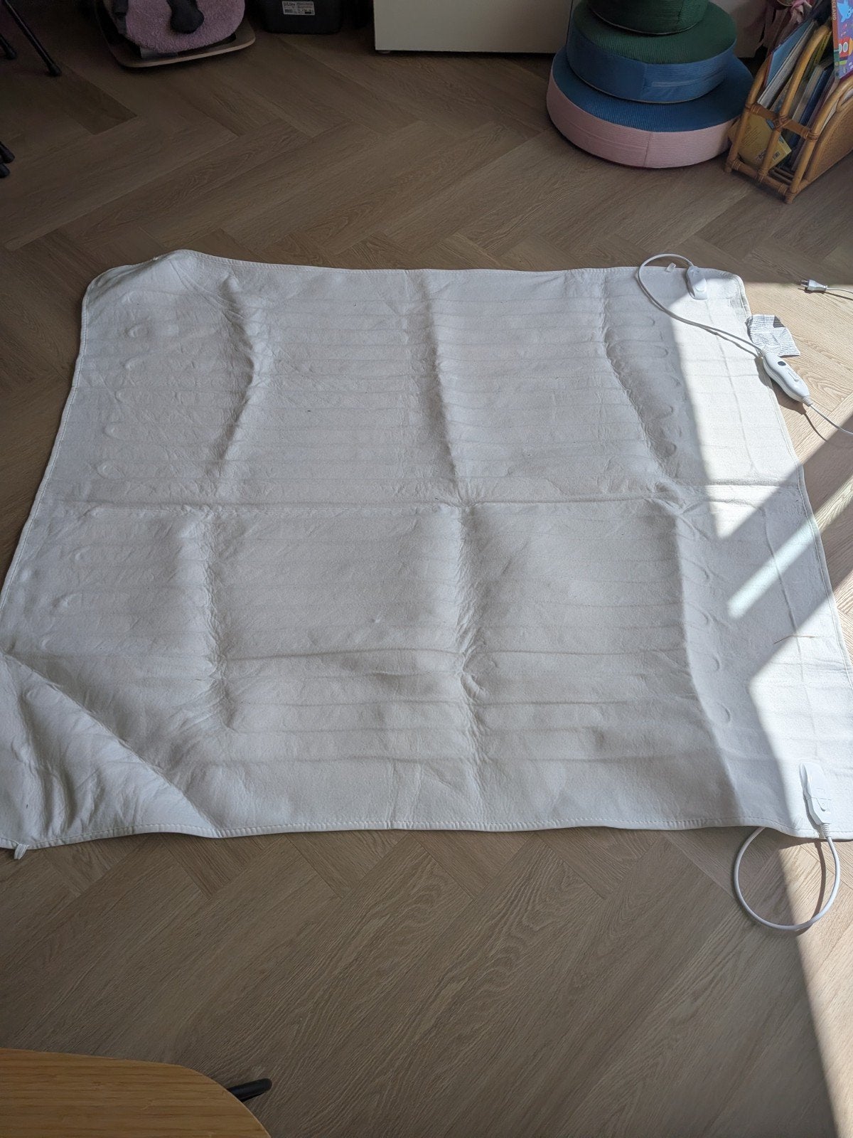 Hema Elektrische Onderdeken 140x160cm, Ophalen, Gebruikt, Wit, Deken of Dekbed
