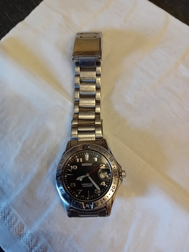 vintage uurwerk calendar pepetual 5 bar, Verzenden