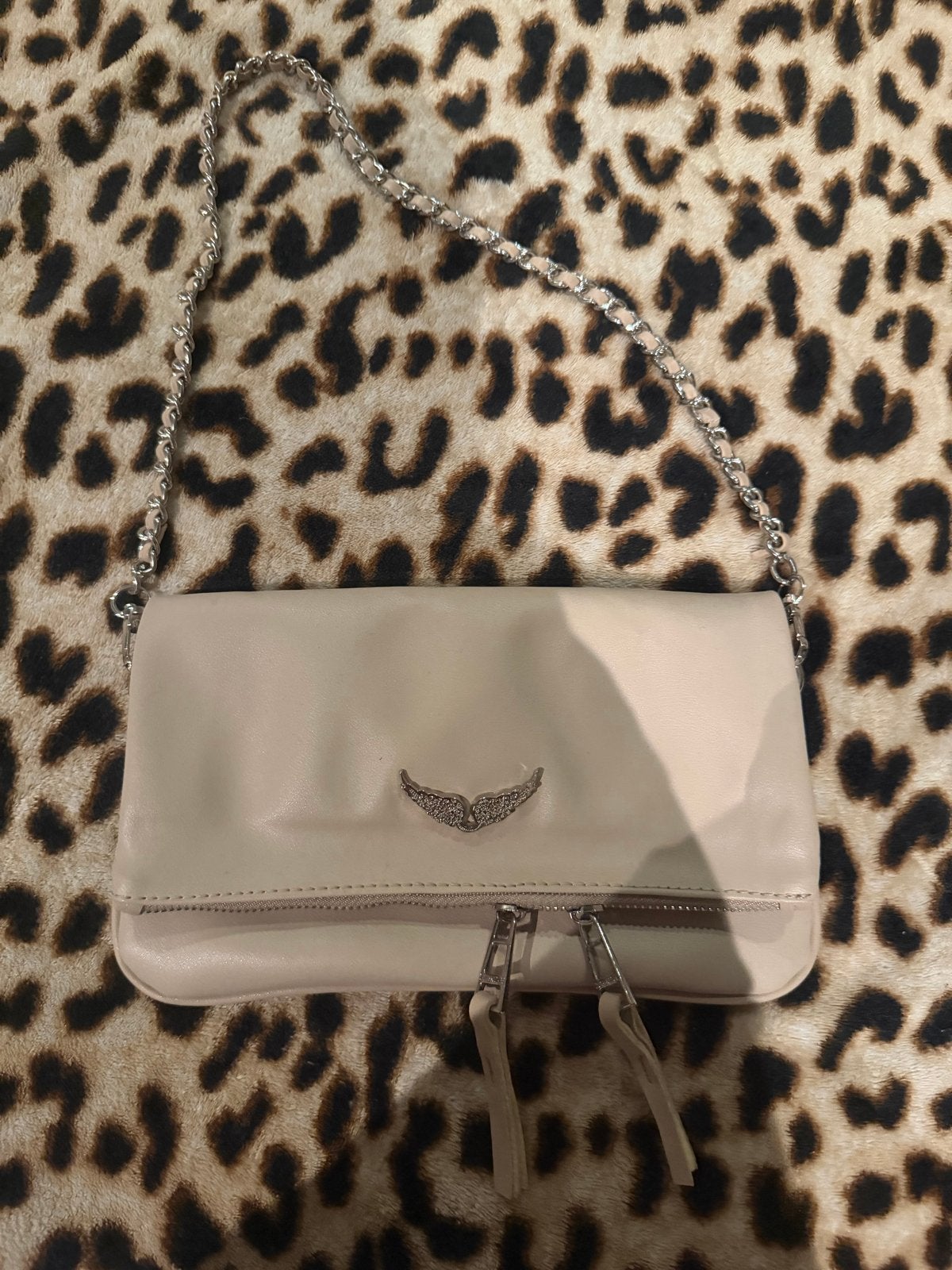 Zadig & Voltaire Rock Clutch Tasje - Beige Leer