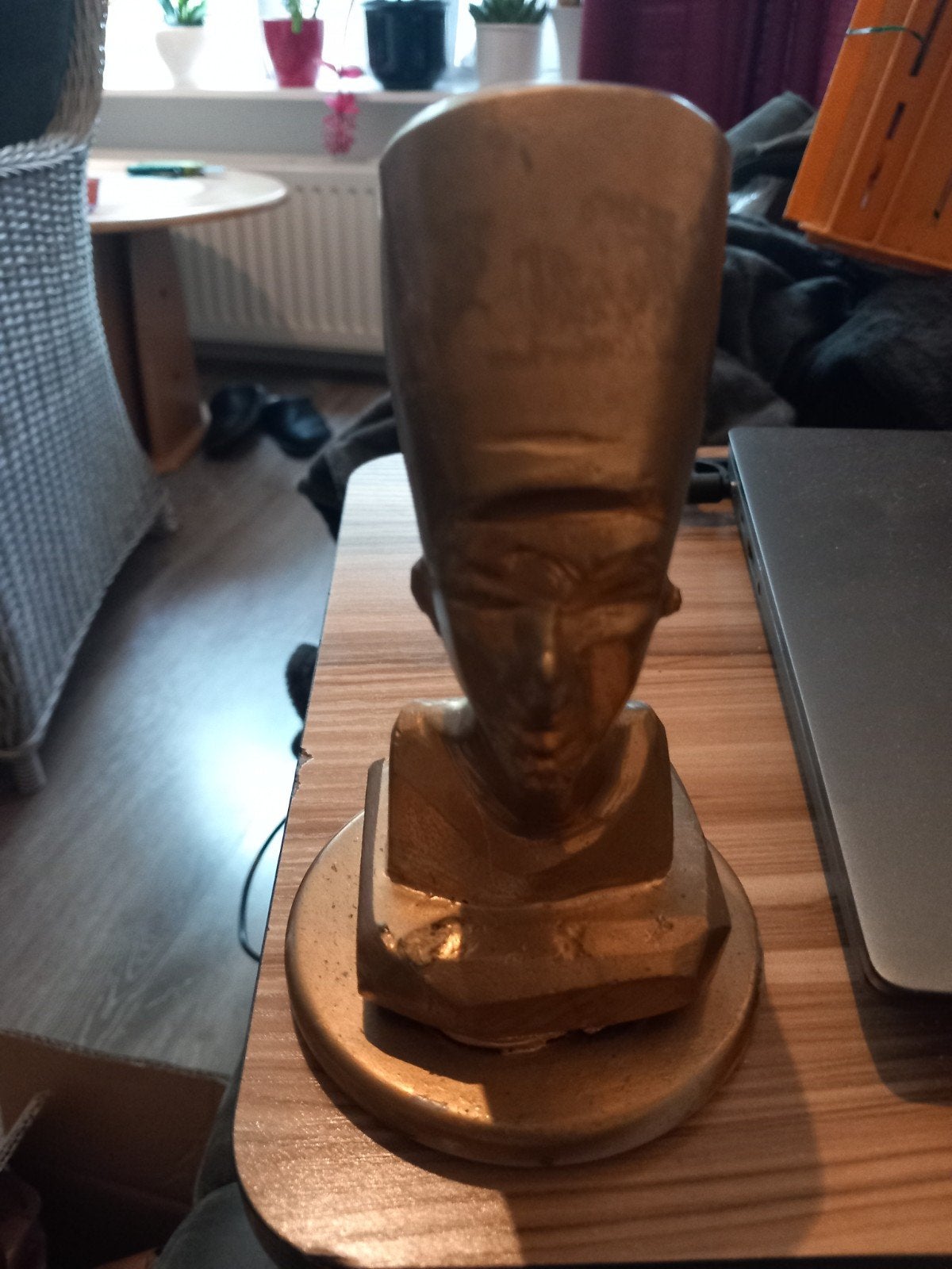 Buste Egyptische koningin Nefertiti - 16 cm hoog, Ophalen of Verzenden, Gebruikt, Mens