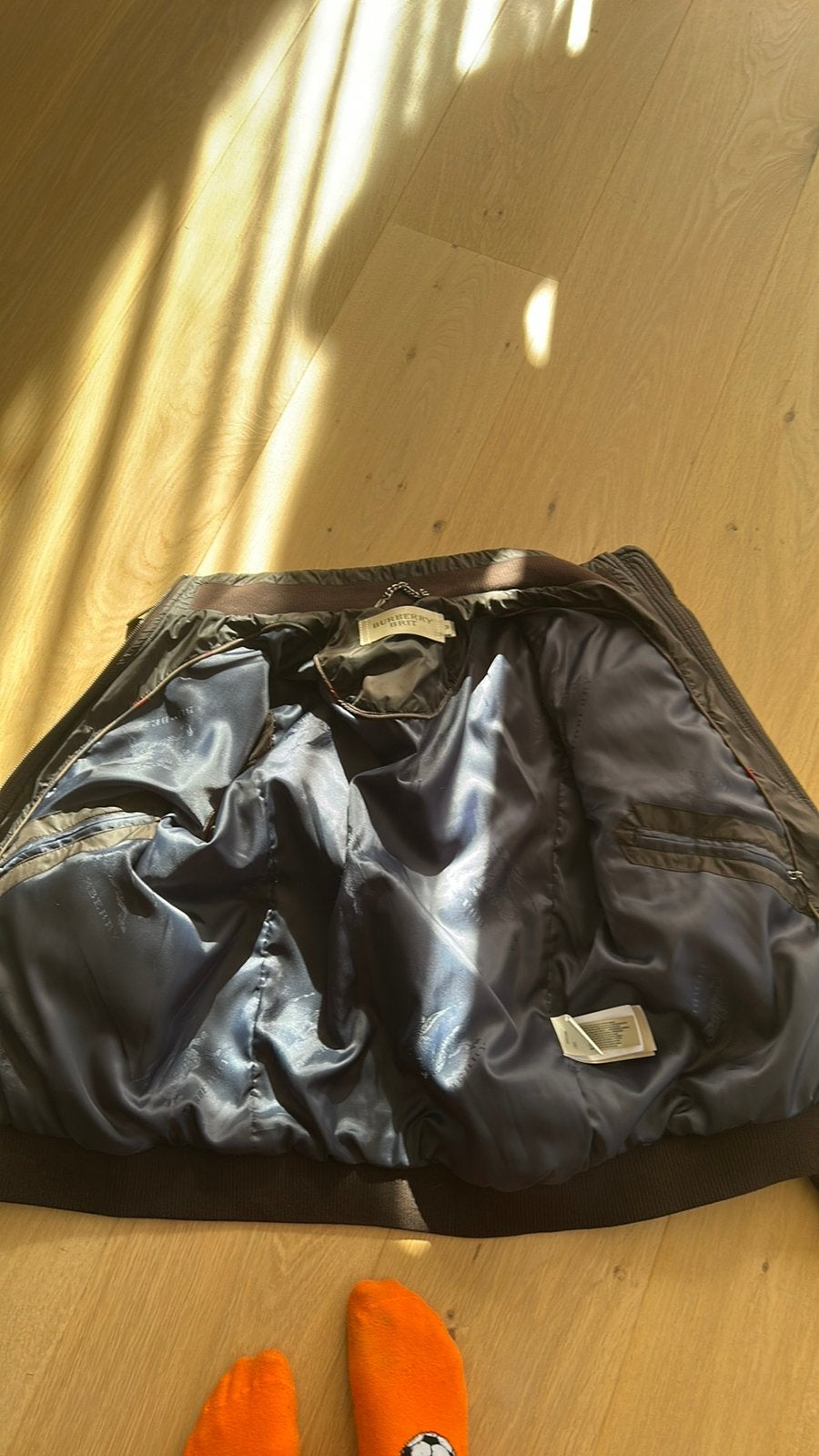 Burberry Brit Gewatteerde Bomberjas – Bruin – Luxe Jas, Kleding | Heren, Jassen | Winter, Ophalen of Verzenden, Gedragen, Maat 48/50 (M)