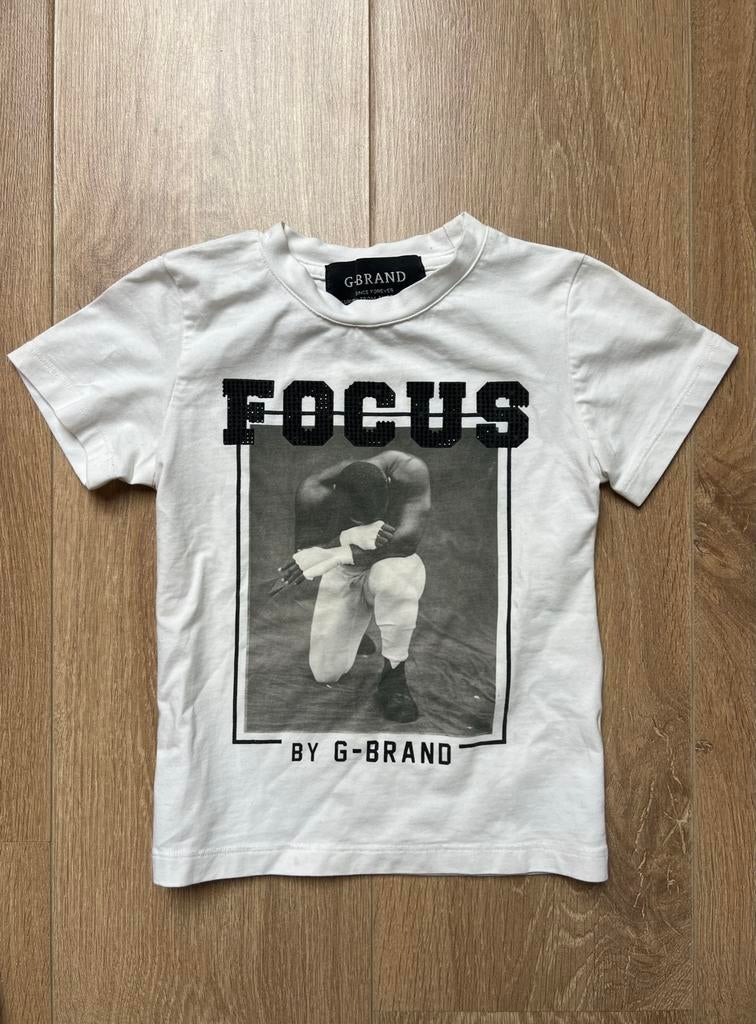 G-Brand Mike Tyson t-shirt wit zwart maat 2-3 jaar, Ophalen of Verzenden, Gebruikt, Jongen, Shirt of Longsleeve