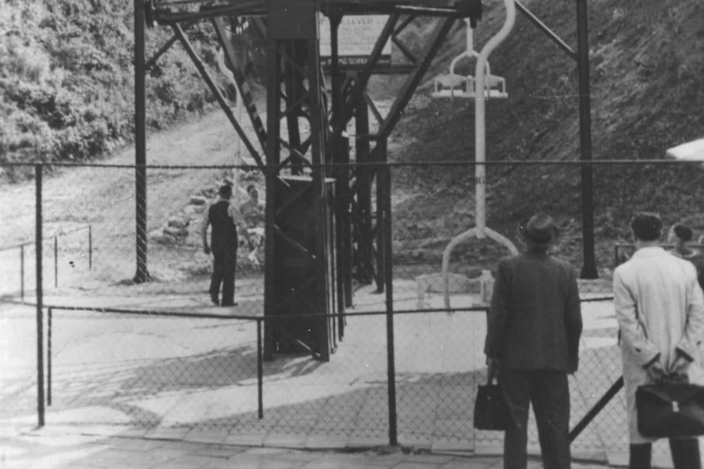950606 Valkenburg Kabelbaan 1954 Gelopen, Ophalen of Verzenden, 1940 tot 1960, Gelopen, Limburg