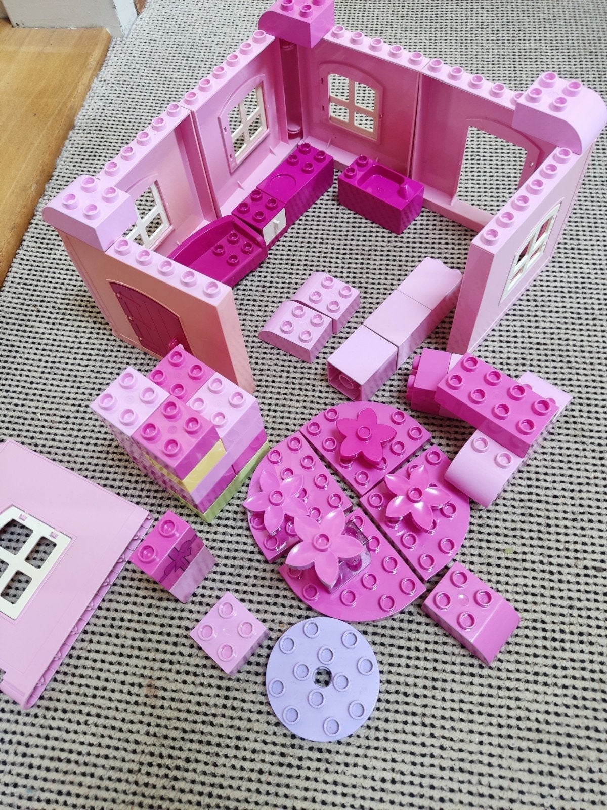 Duplo,roze bouwblokken  - huis en meubels, Ophalen of Verzenden, Gebruikt