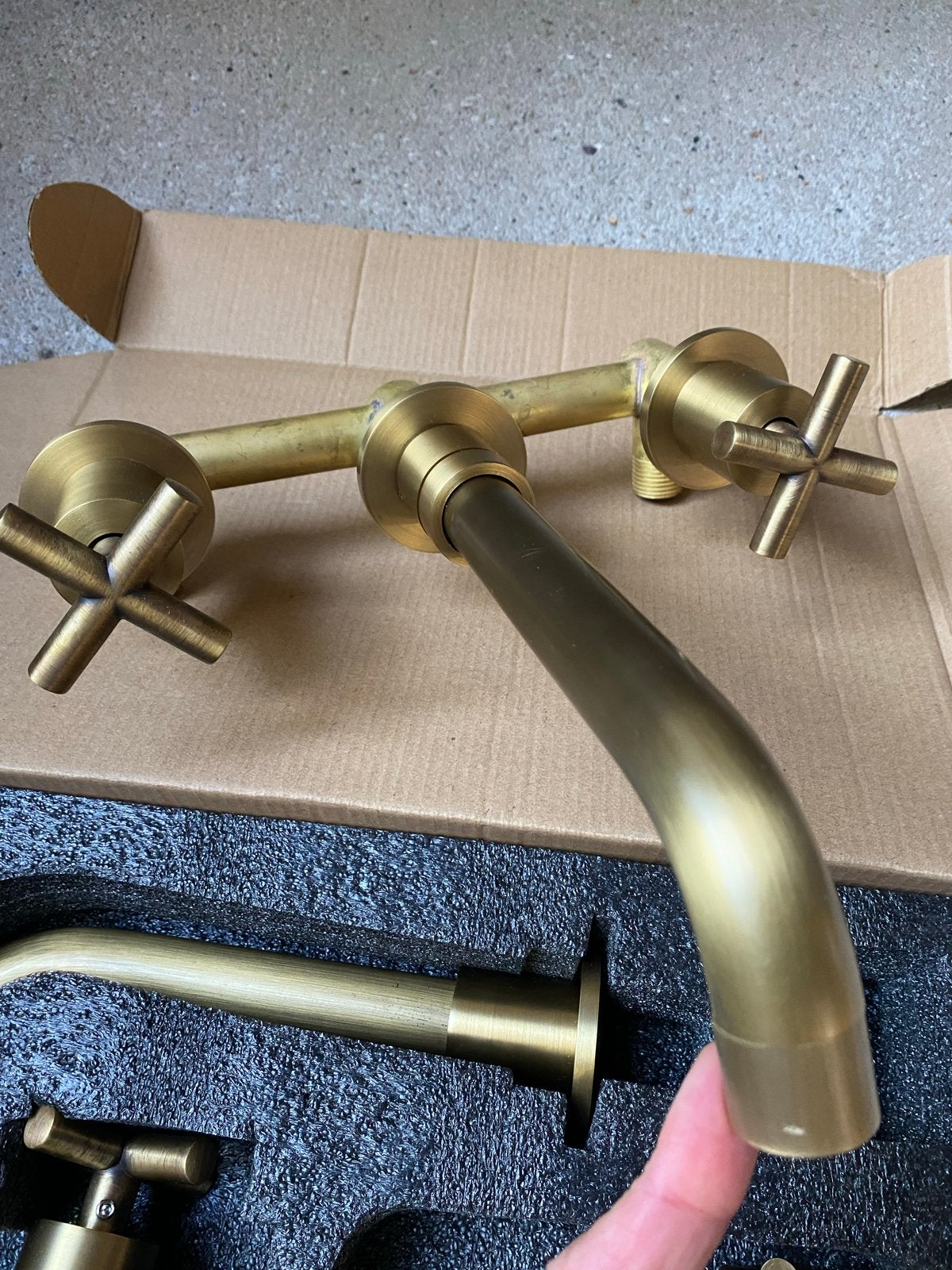 Nieuwe messing inbouw kraan voor badkamer of keuken, Ophalen of Verzenden, Nieuw, Koper, Kraan