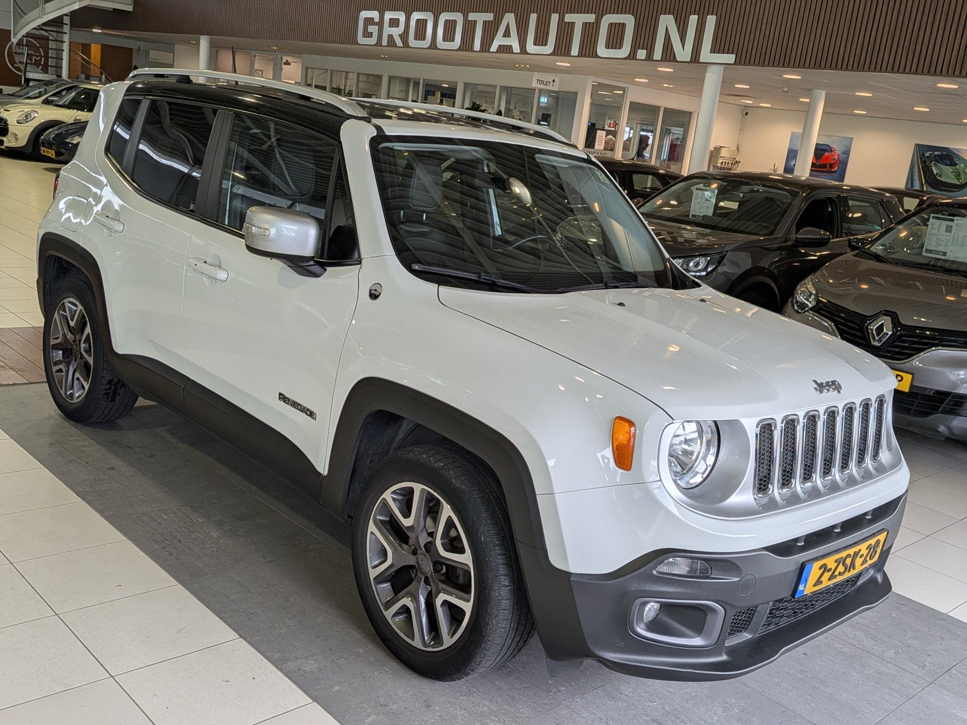 Jeep Renegade 1.4 MultiAir Opening Edition Airco, Cruise Con, Auto's, Gebruikt, 4 cilinders, 400 kg, Wit
