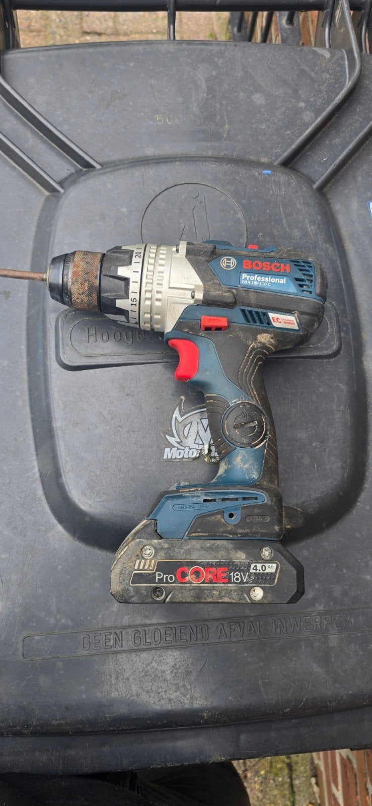 accuboormachine bosch 18v 110c, Variabele snelheid, Ophalen of Verzenden, Boor- en Schroefmachine, Gebruikt