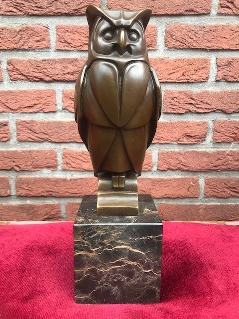 bronzen kwaliteitsbeeld van een uil, Ophalen of Verzenden