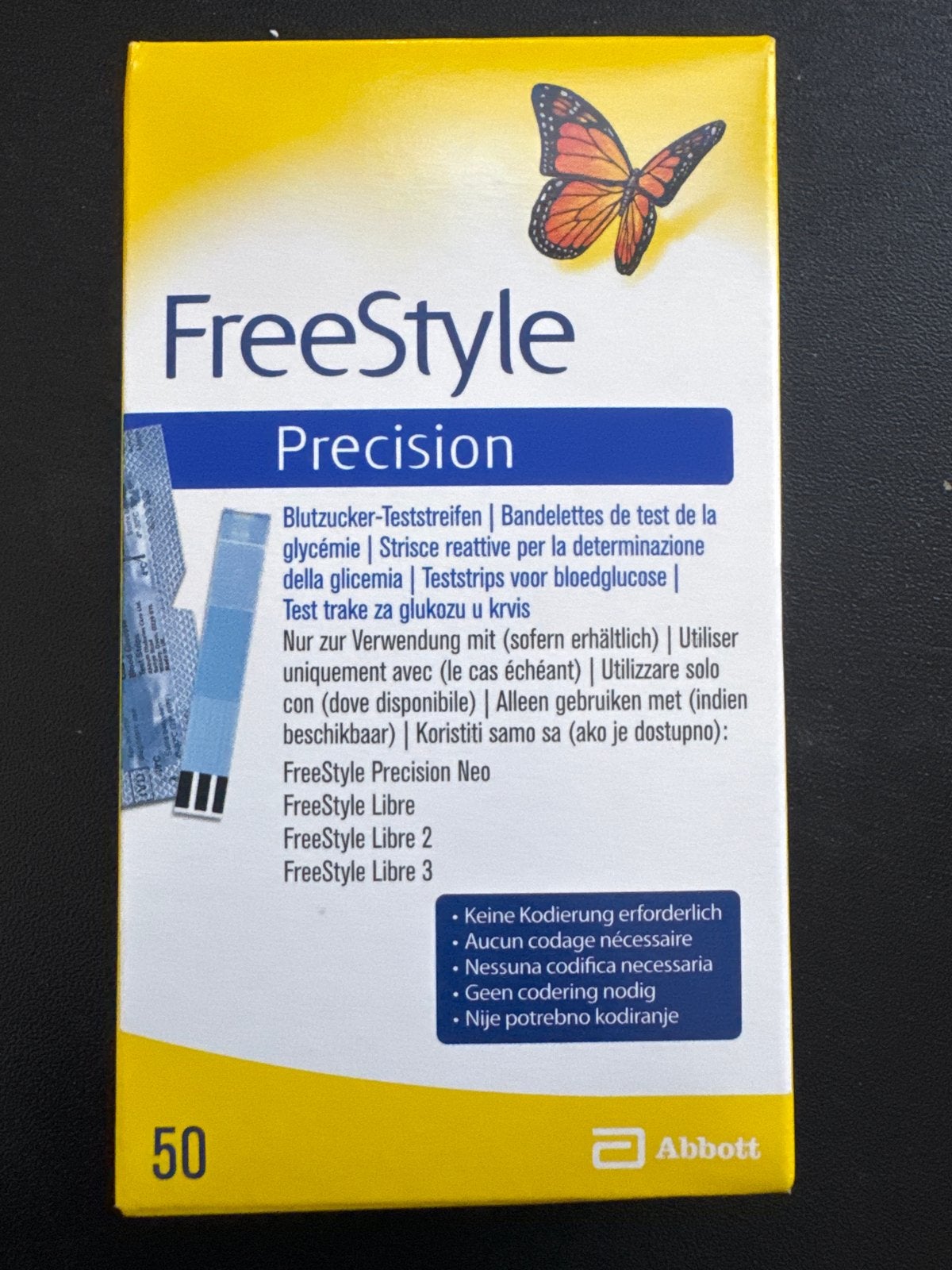 FreeStyle Precision bloedglucoseteststrips (50 stuks), Verzenden, Nieuw, Overige typen