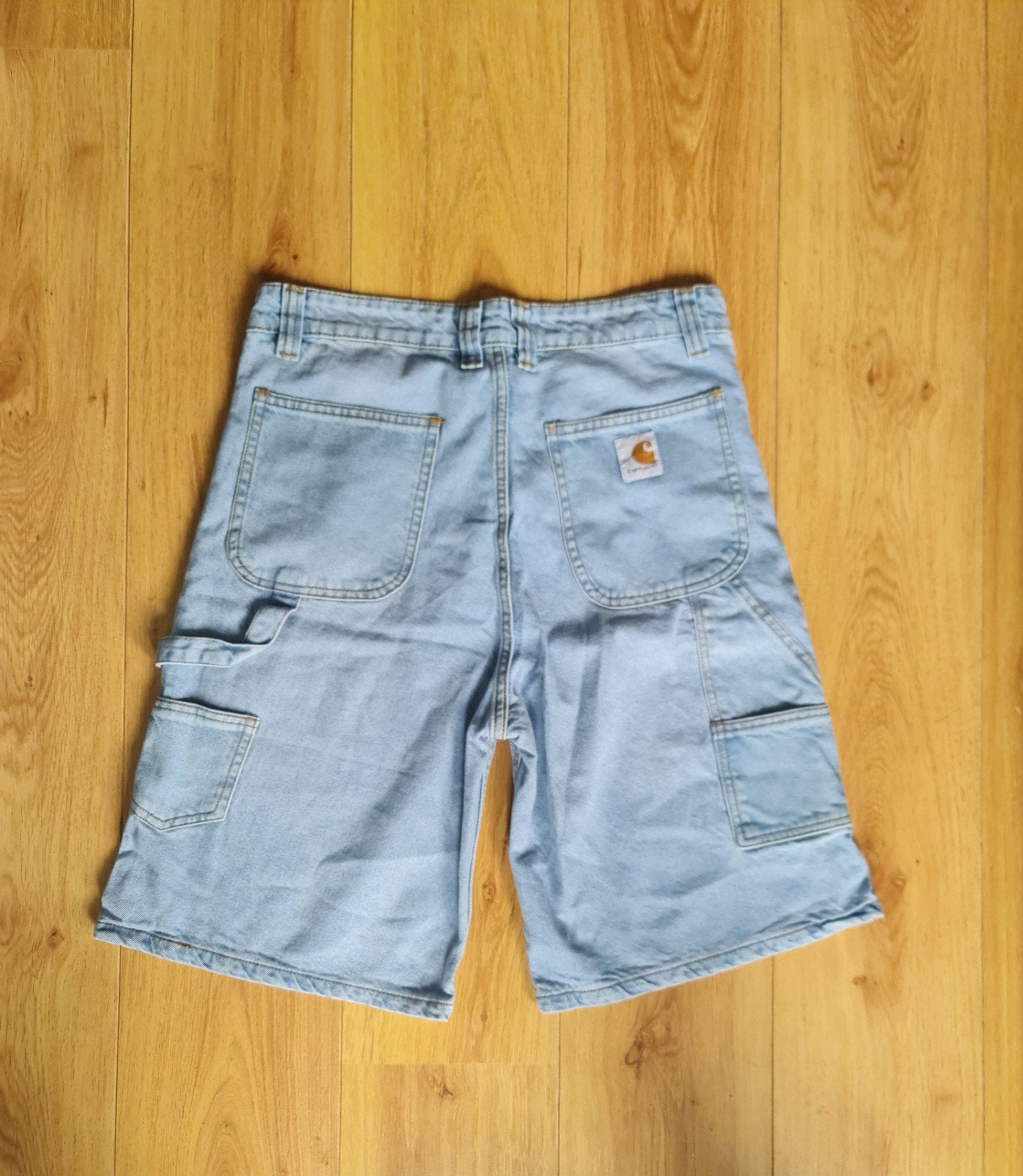 Carhartt denim kortebroek maat 34, Carhartt, Nieuw, W33 - W34 (confectie 48/50), Verzenden